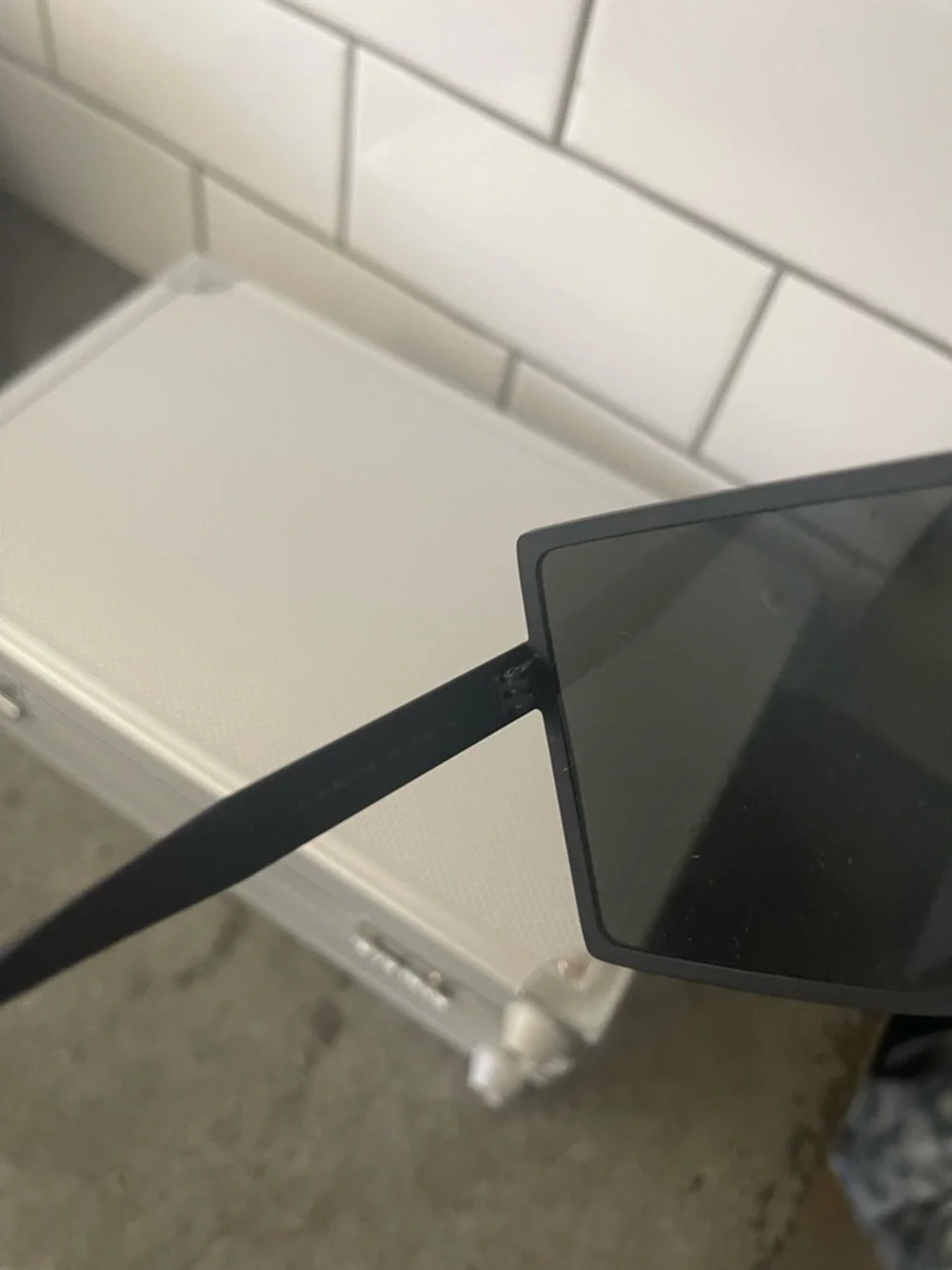 Saint Laurent Oversized Square Black Shield Sunglasses - Picture 5 of 7